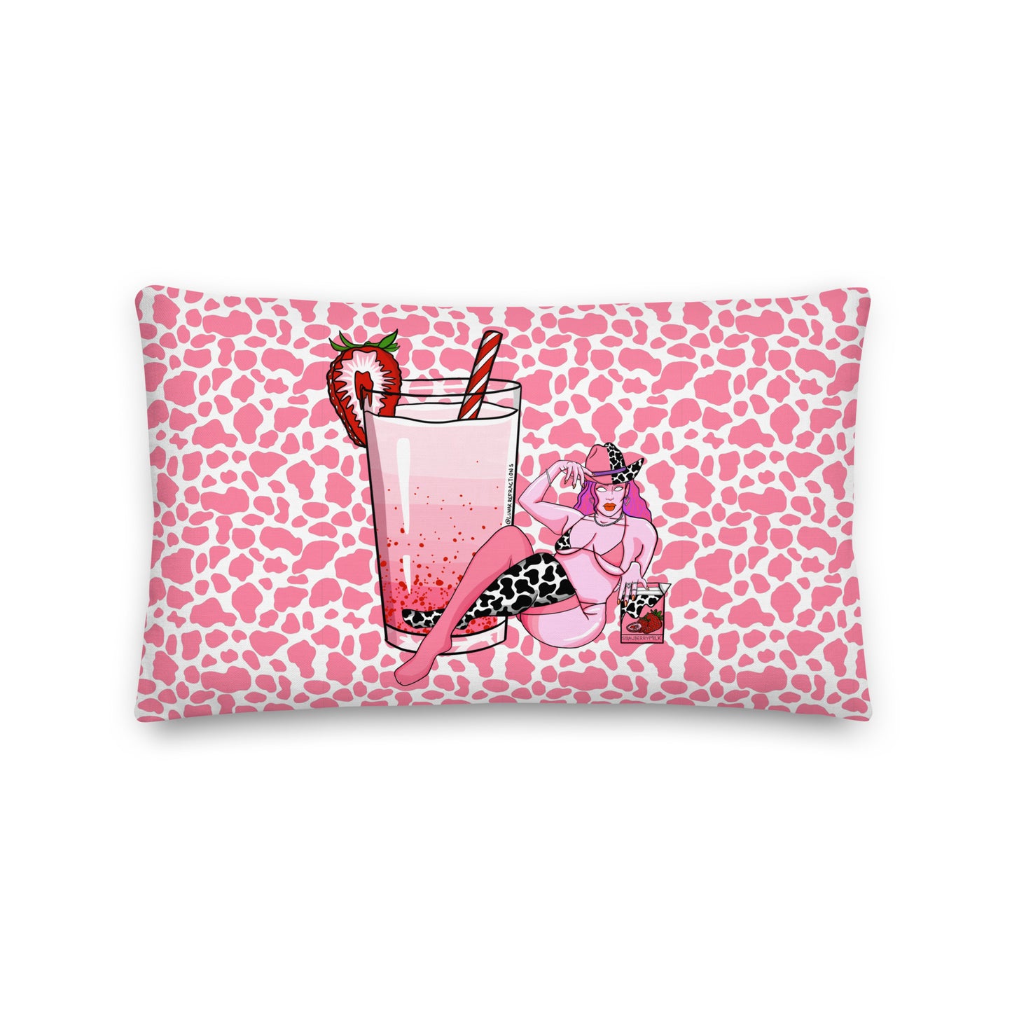 Strawberry Milk Babe Premium Pillow