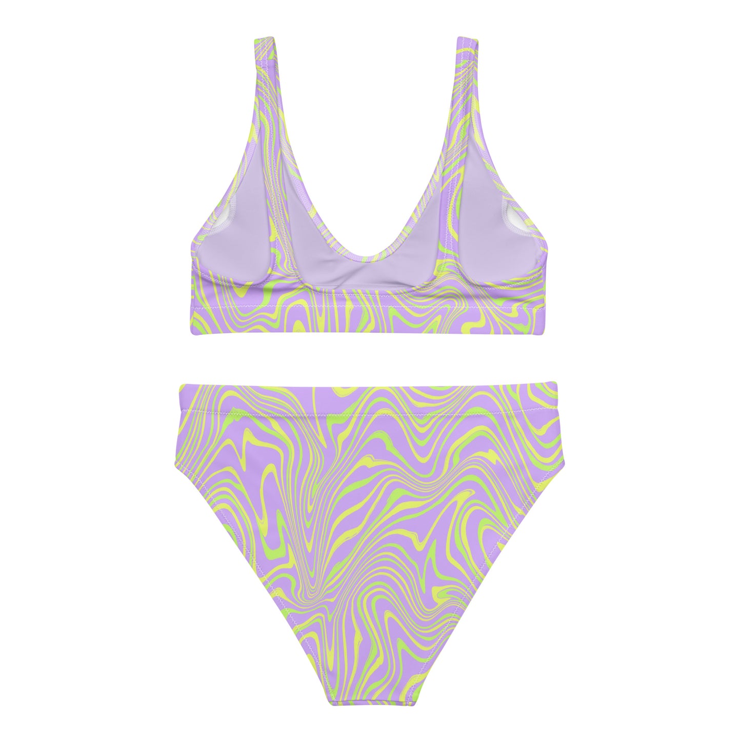 Liquid Lavender Recycled high-waisted bikini