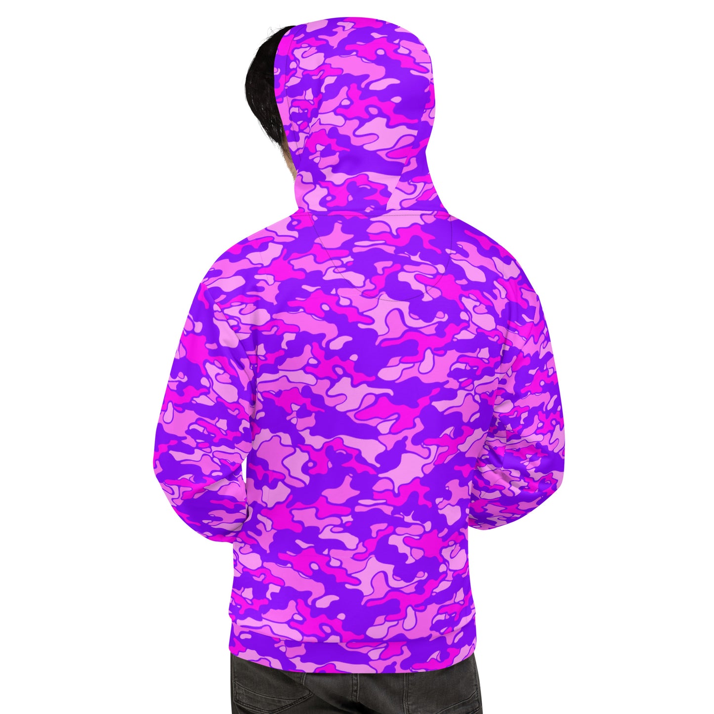 Lieutenant Luna - Pink Camo/Moho Shojo Logo Front Panel Unisex Hoodie