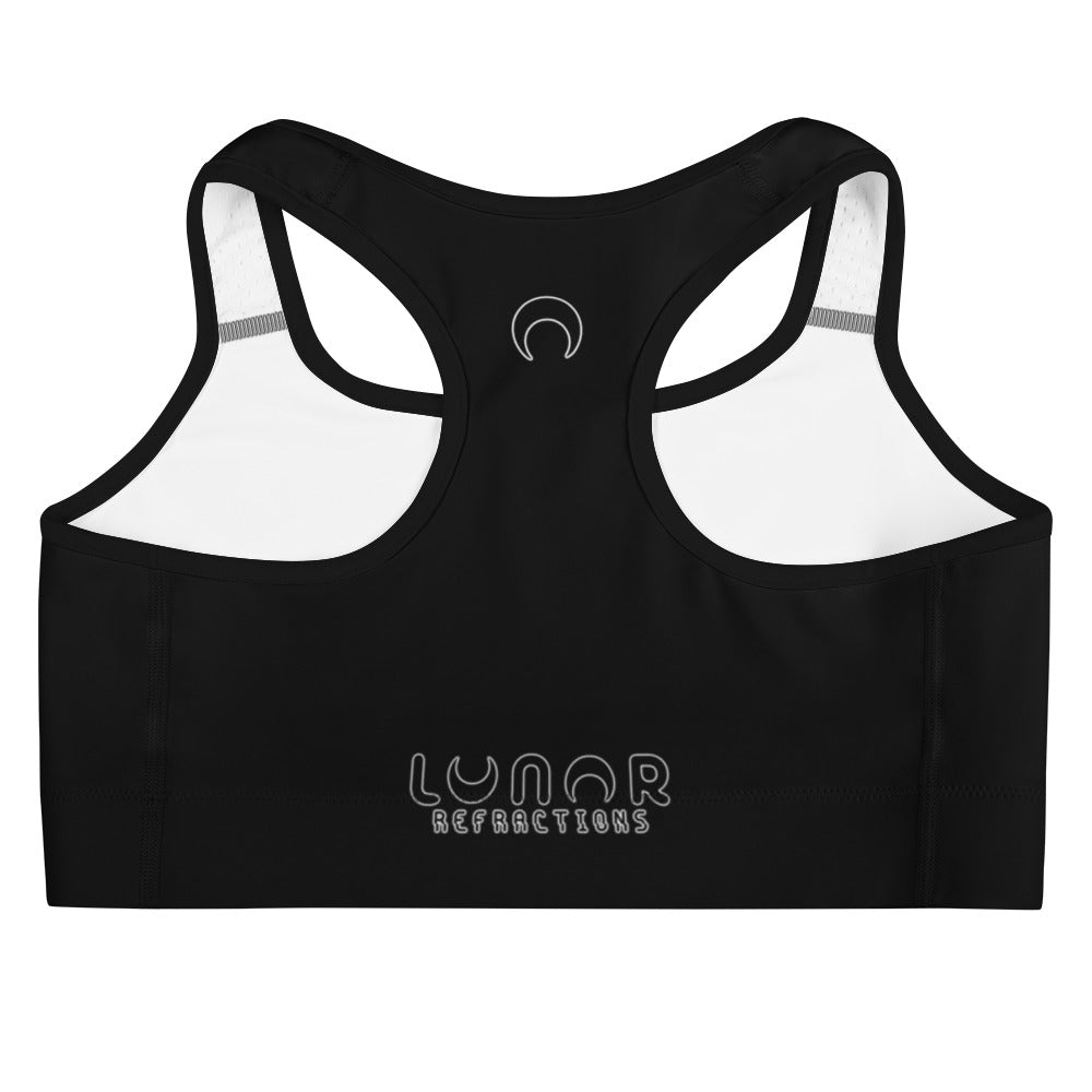 Lunar Essentials - Black and White Logo Sports bra