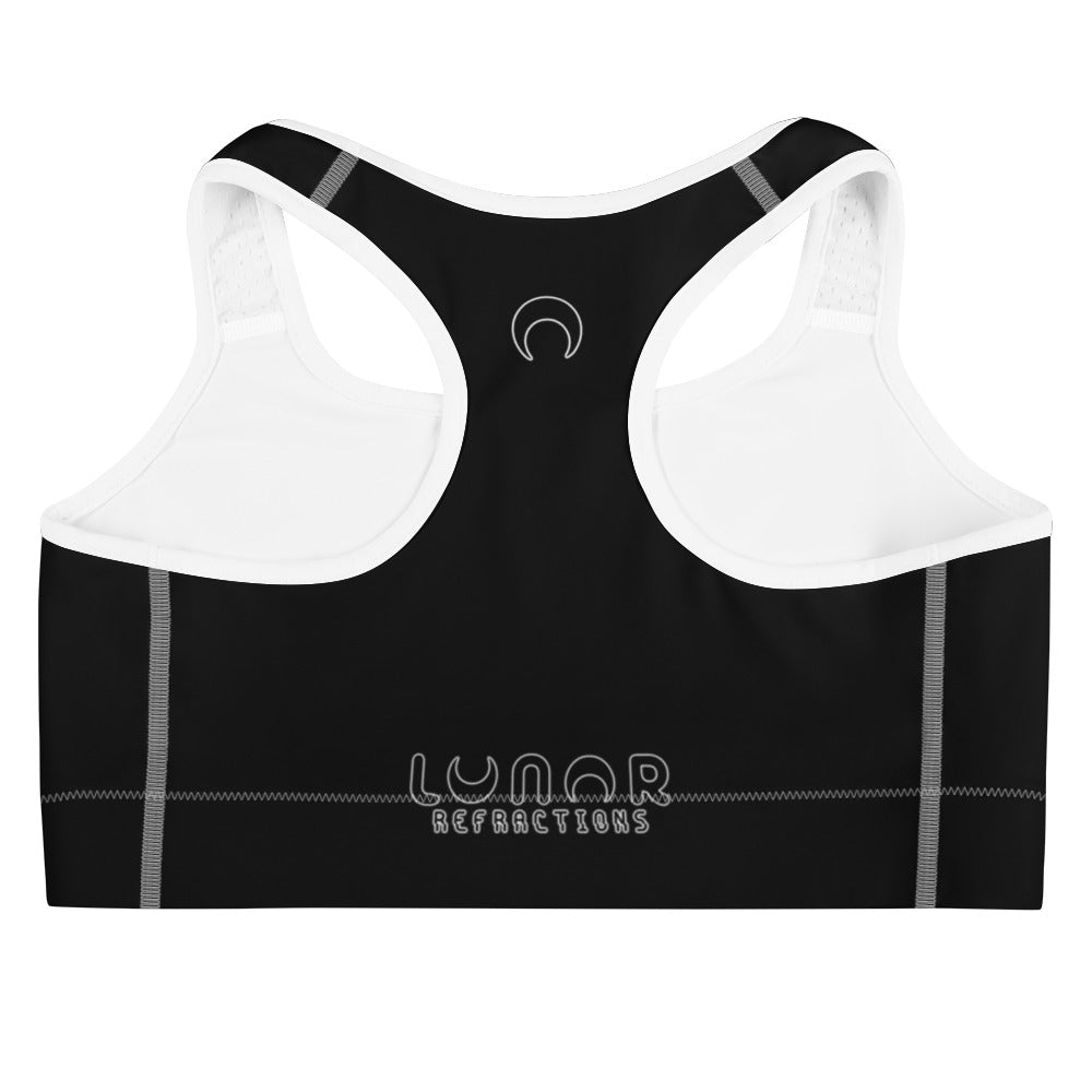 Lunar Essentials - Black and White Logo Sports bra