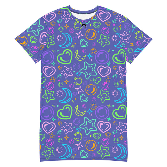 Sour Grape Bubbles  T-shirt dress