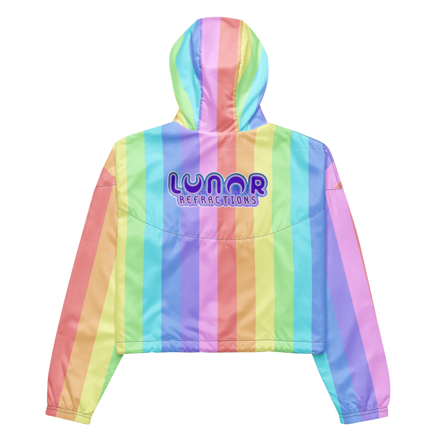 Pastel Rainbow cropped windbreaker