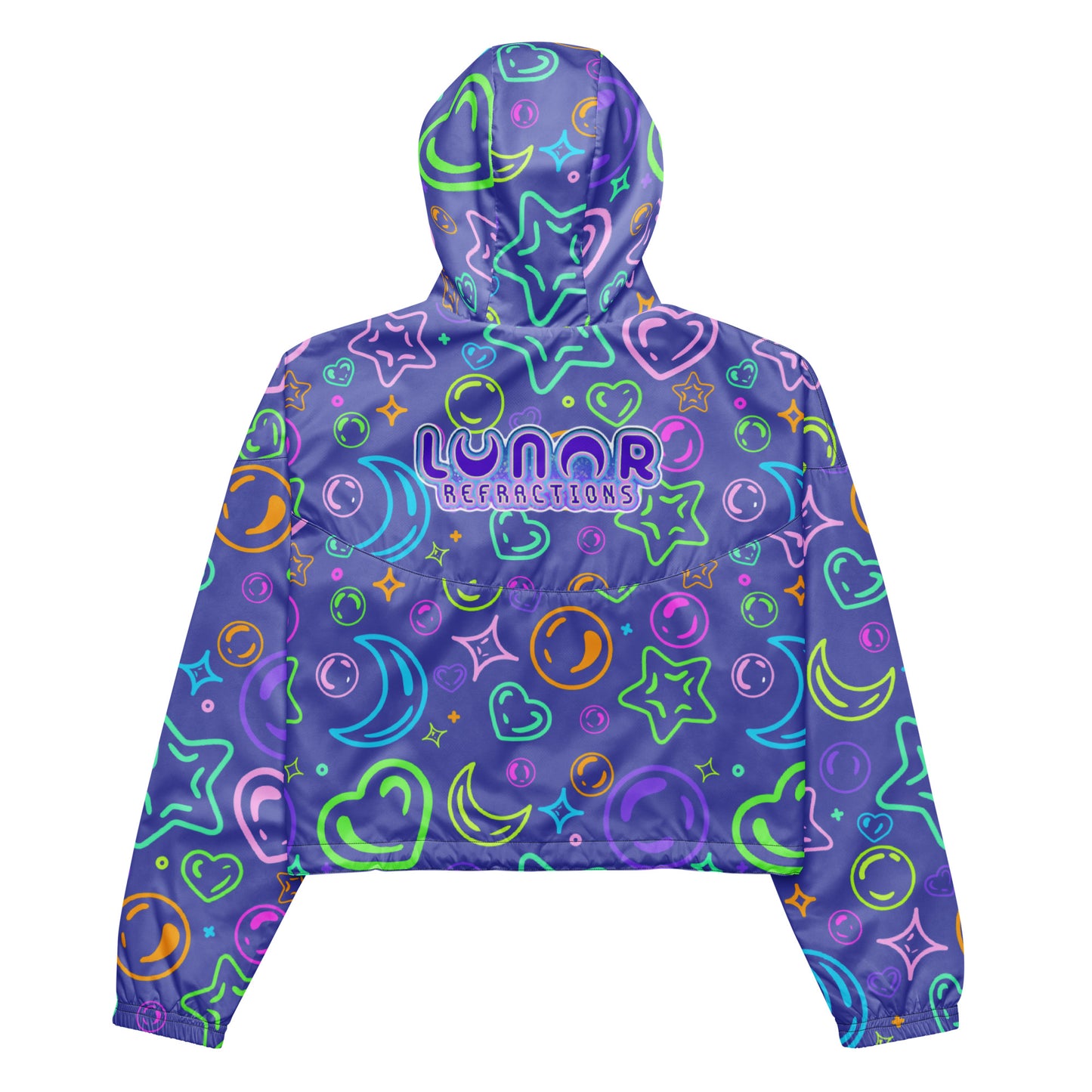 Sour Grape Bubbles cropped windbreaker