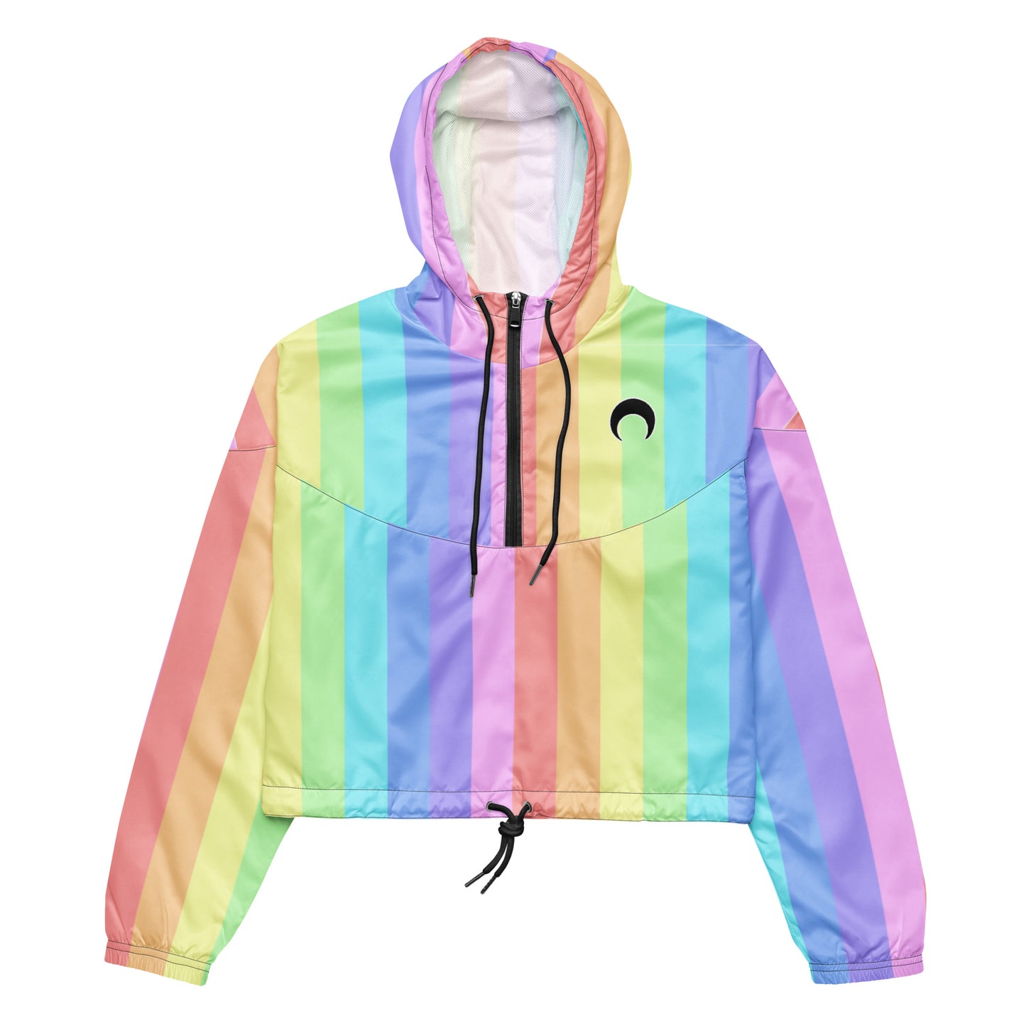 Pastel Rainbow cropped windbreaker