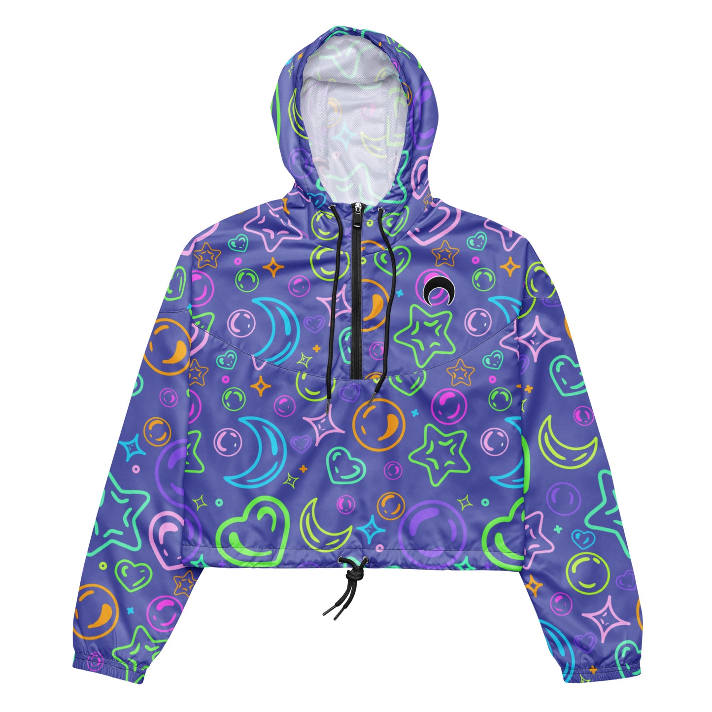 Sour Grape Bubbles cropped windbreaker