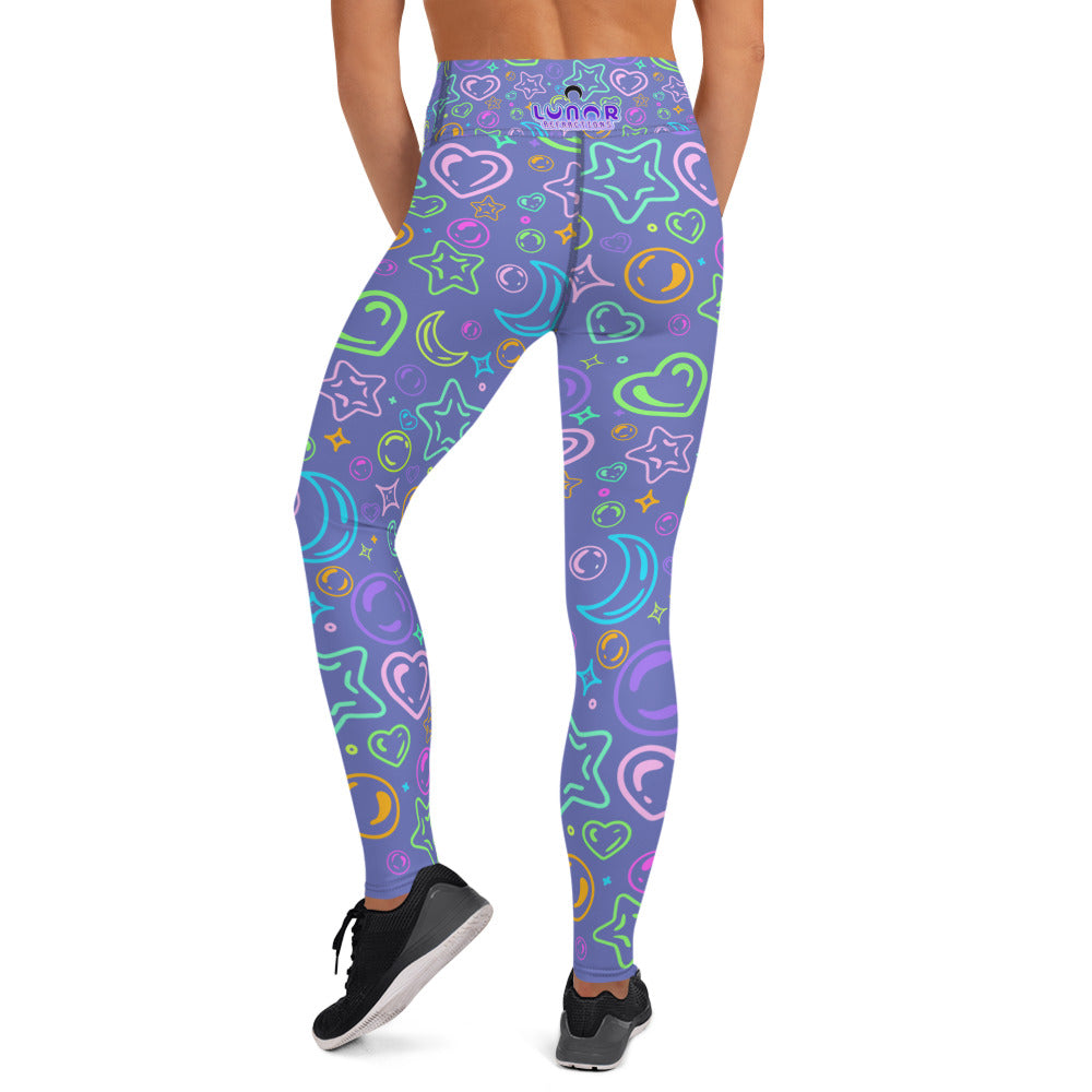 Sour Grape Bubbles Yoga Leggings