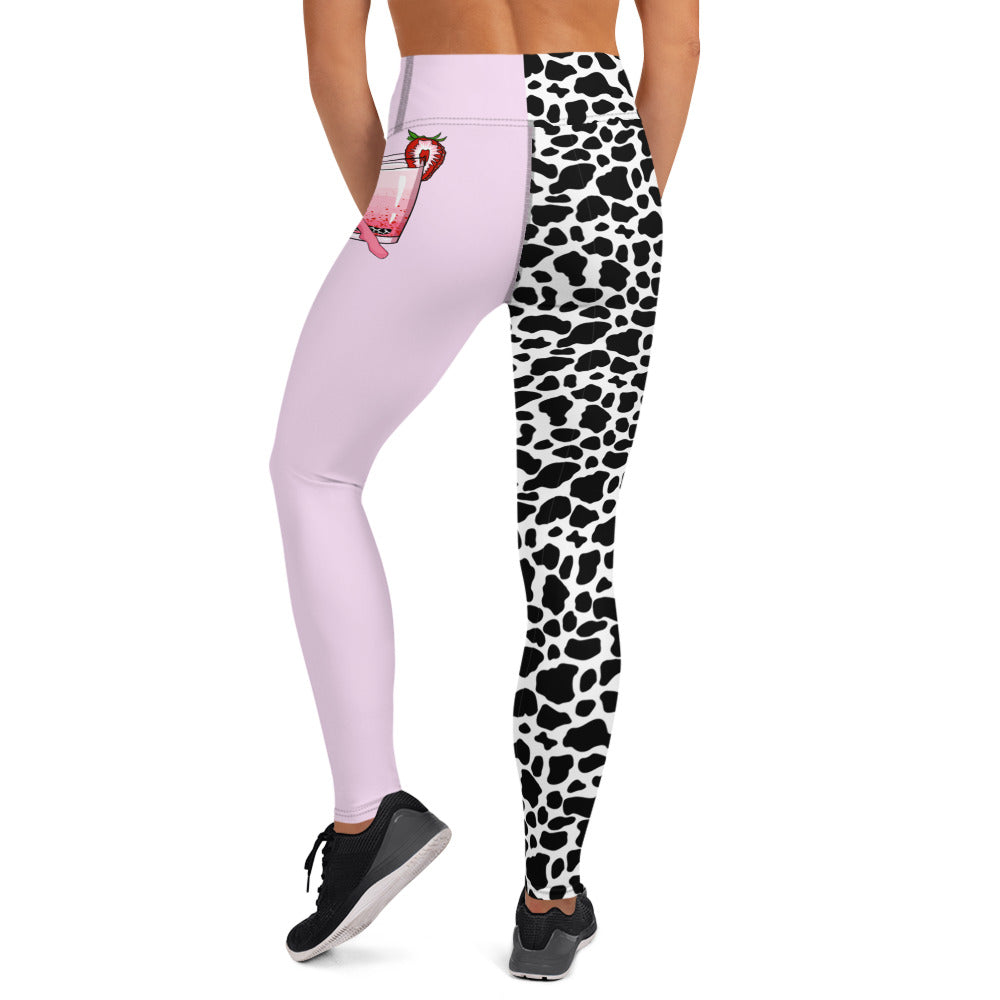 Strawberry Milk Babe Yoga Leggings