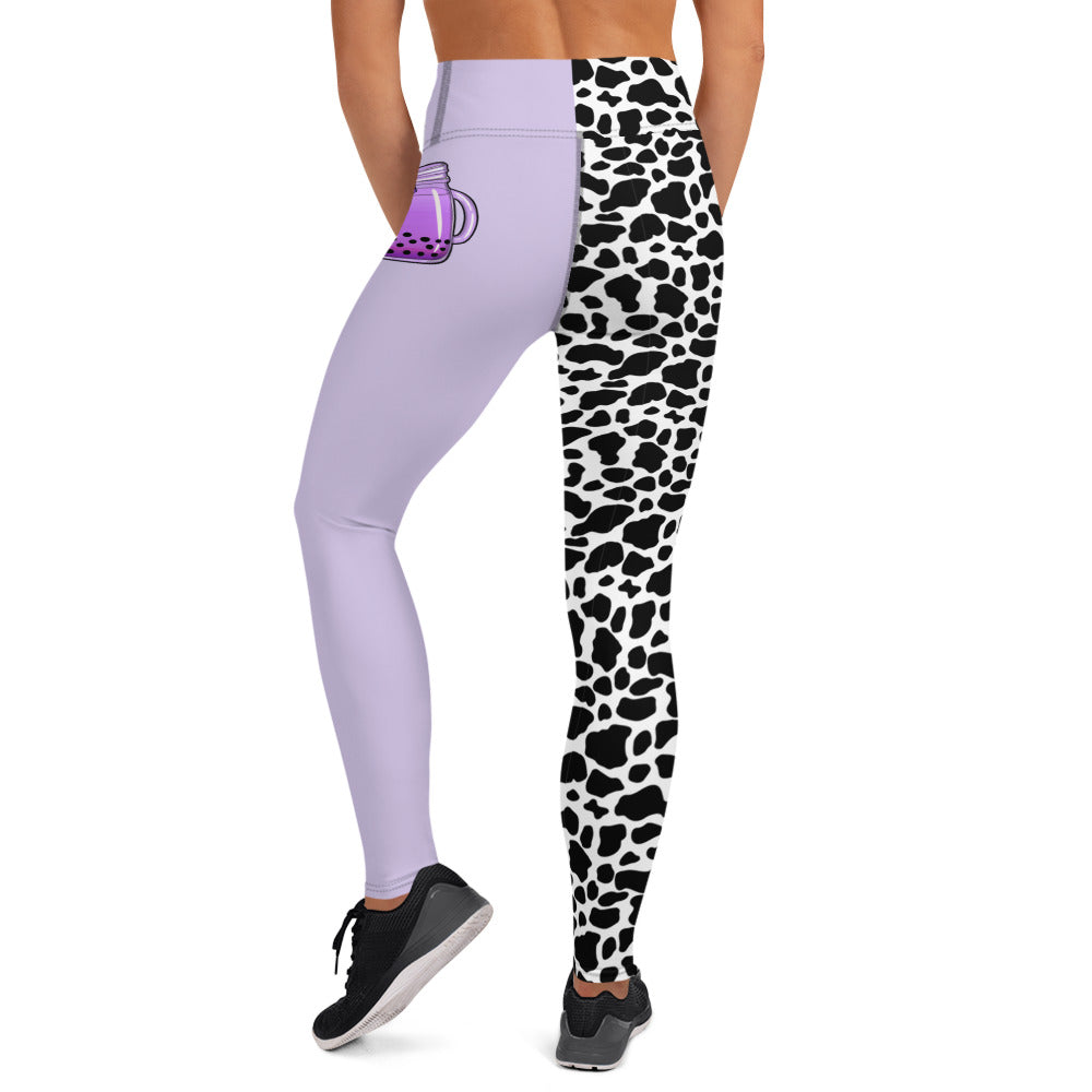 Taro Milk Tea Babe Yoga Leggings