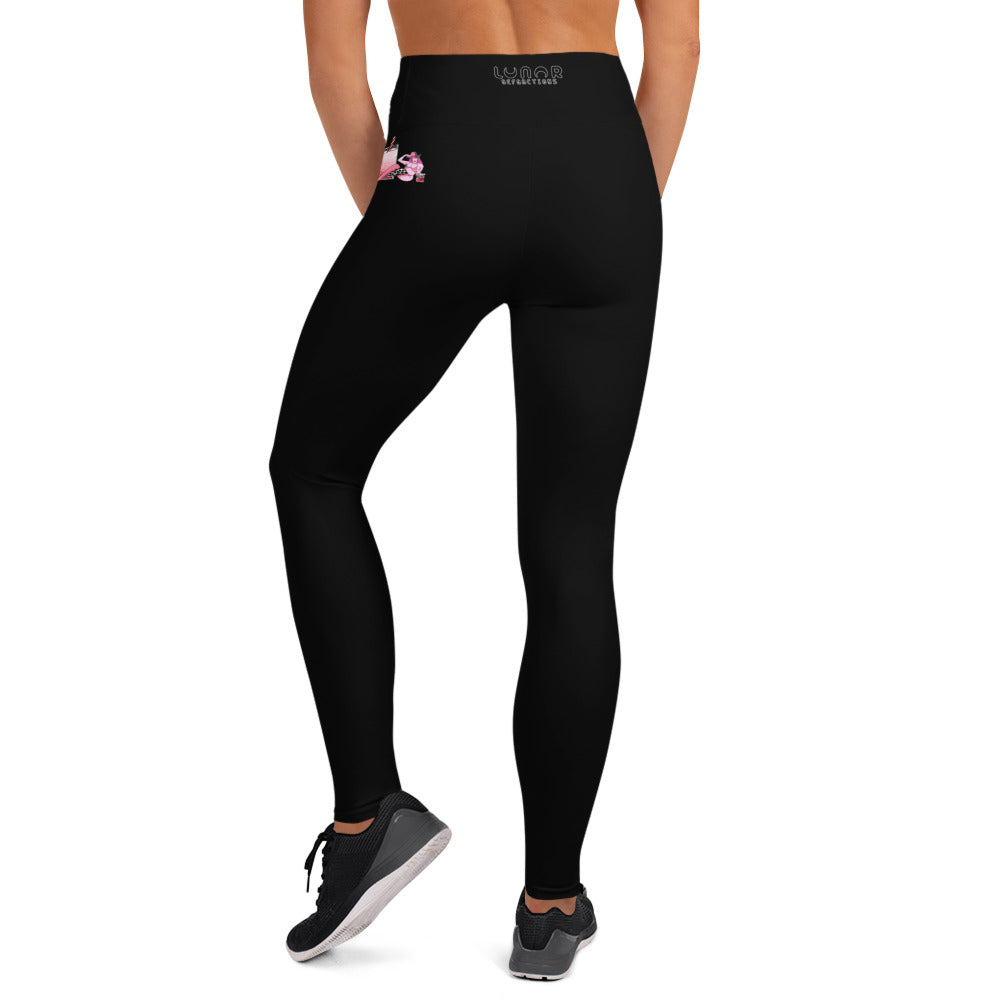 Strawberry Milk Babe Black Yoga Leggings