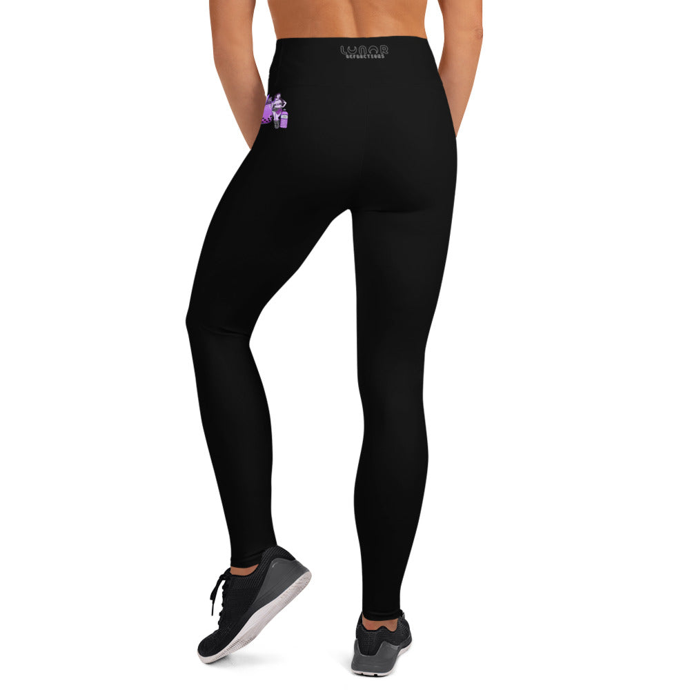 Taro Milk Tea Babe Black Yoga Leggings