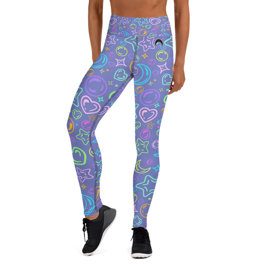 Sour Grape Bubbles Yoga Leggings