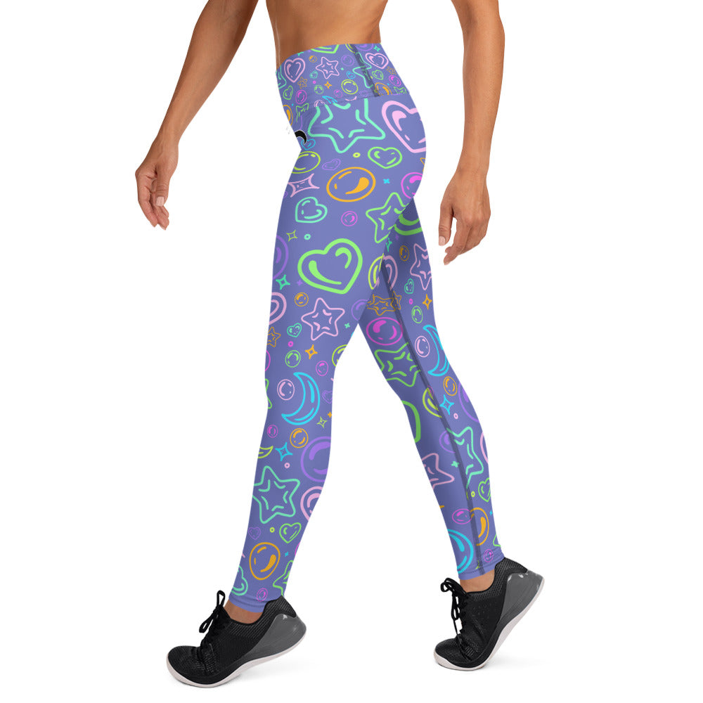 Sour Grape Bubbles Yoga Leggings