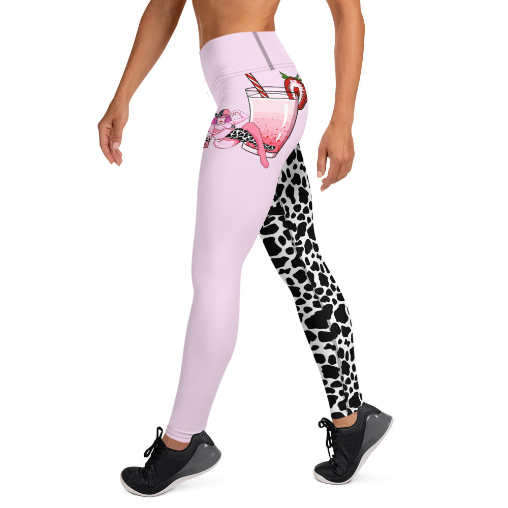 Strawberry Milk Babe Yoga Leggings