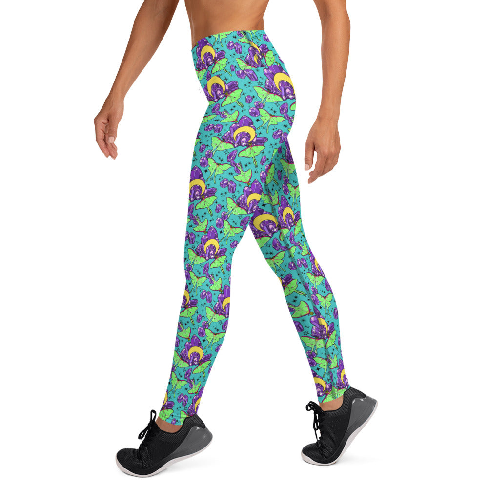 Luna Moth Allover Print Yoga Leggings