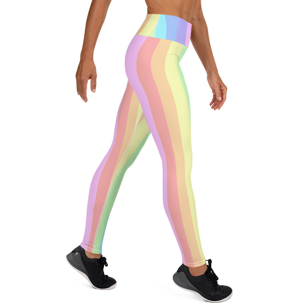 Pastel Rainbow Yoga Leggings