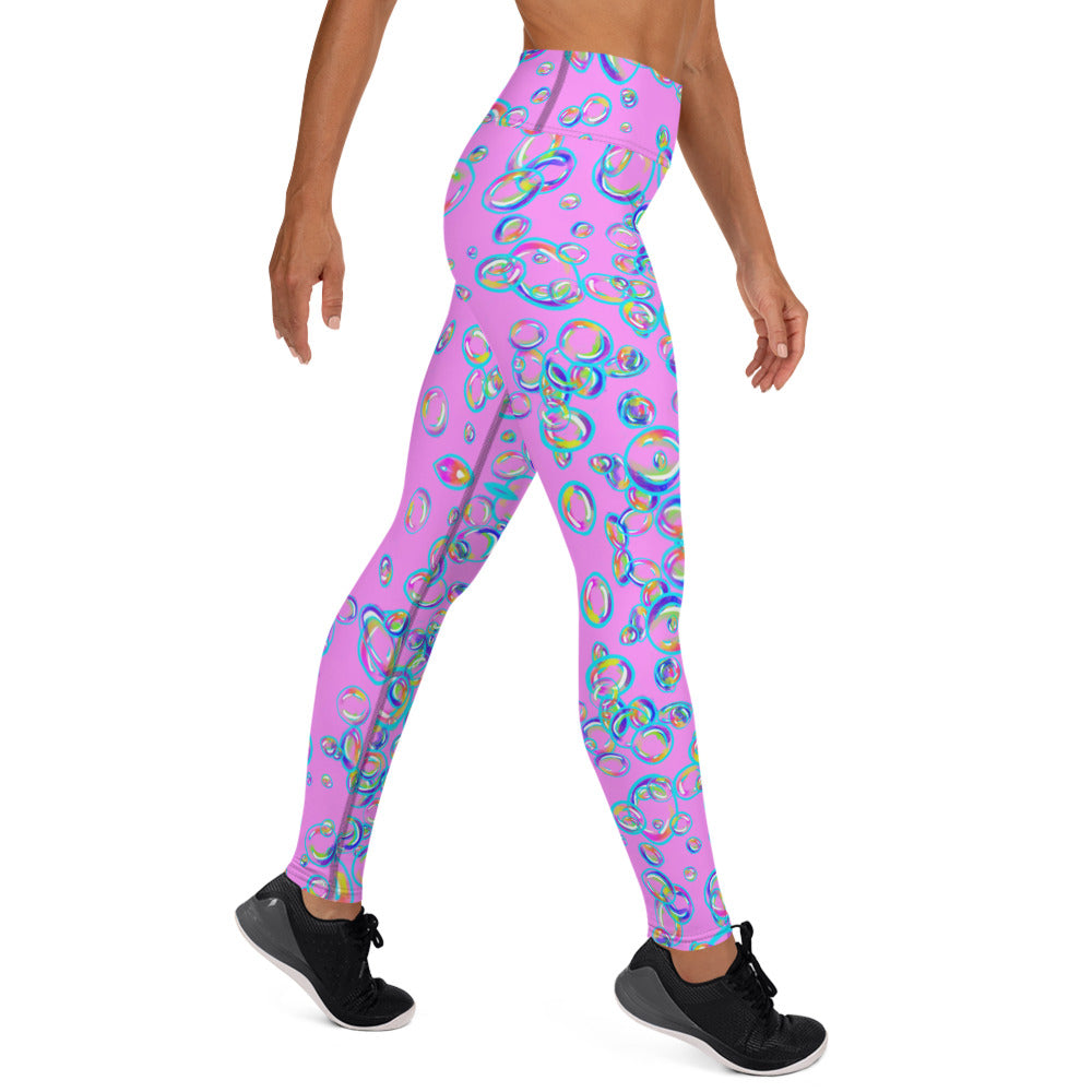 Rainbow Prism Bubbles Yoga Leggings