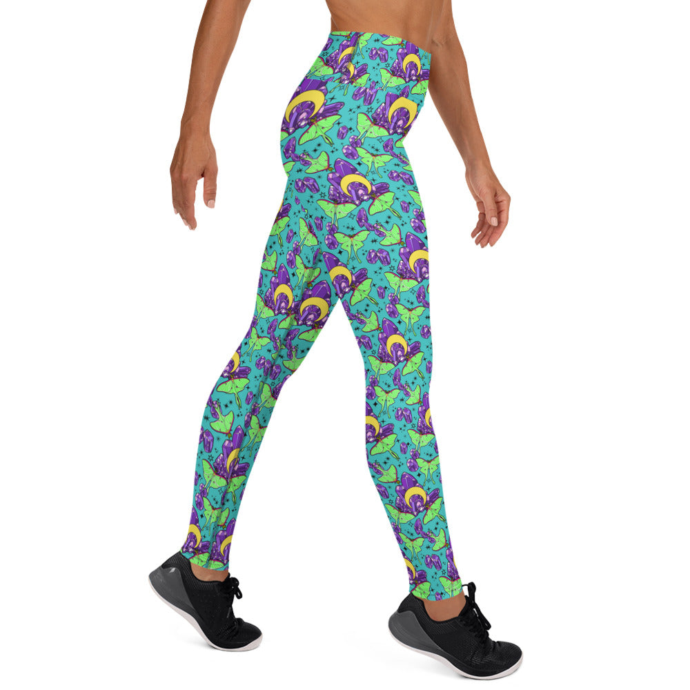 Luna Moth Allover Print Yoga Leggings