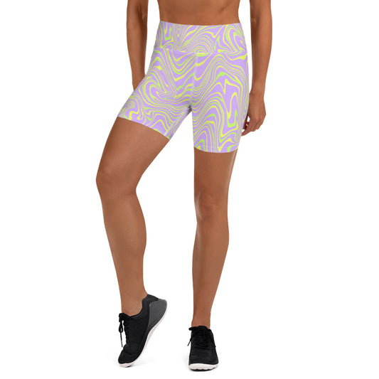 Liquid Lavender Yoga Shorts