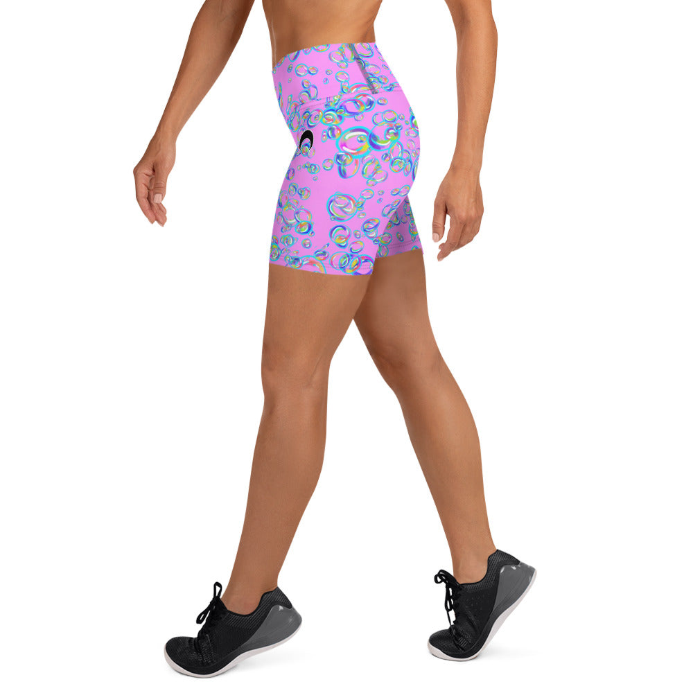 Rainbow Prism Bubbles Yoga Shorts