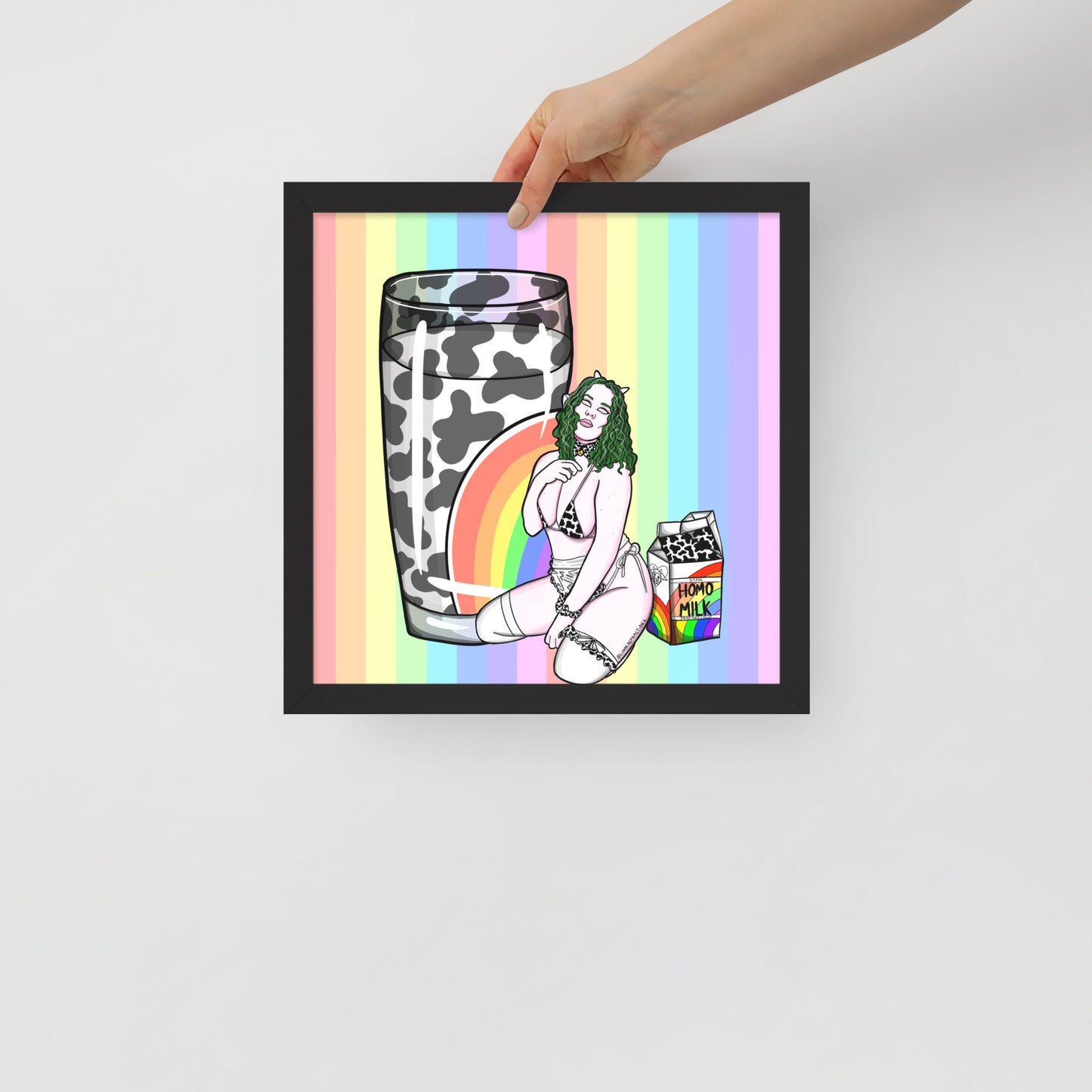 Homo Milk Babe Framed poster