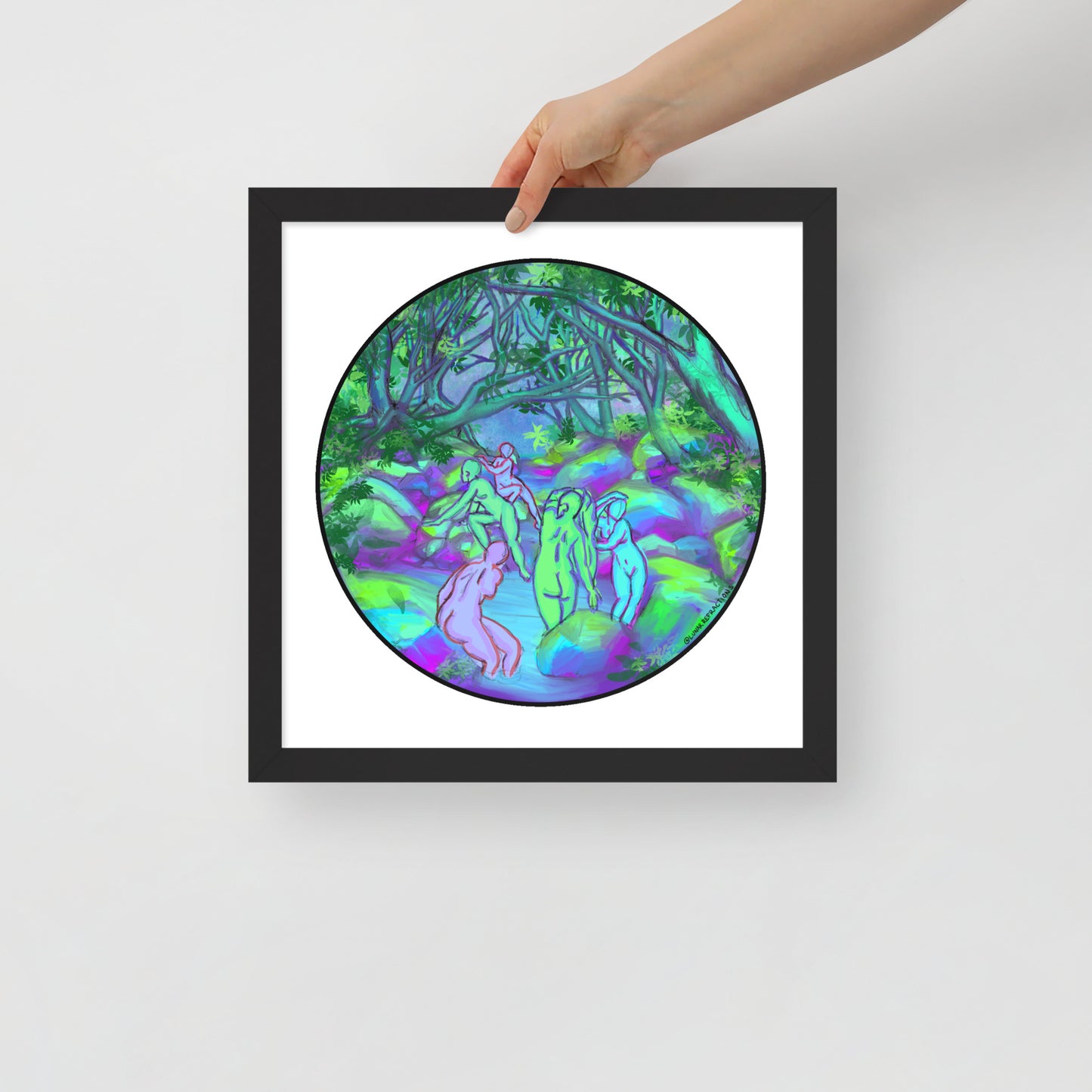 Neon Nymphaea Framed poster