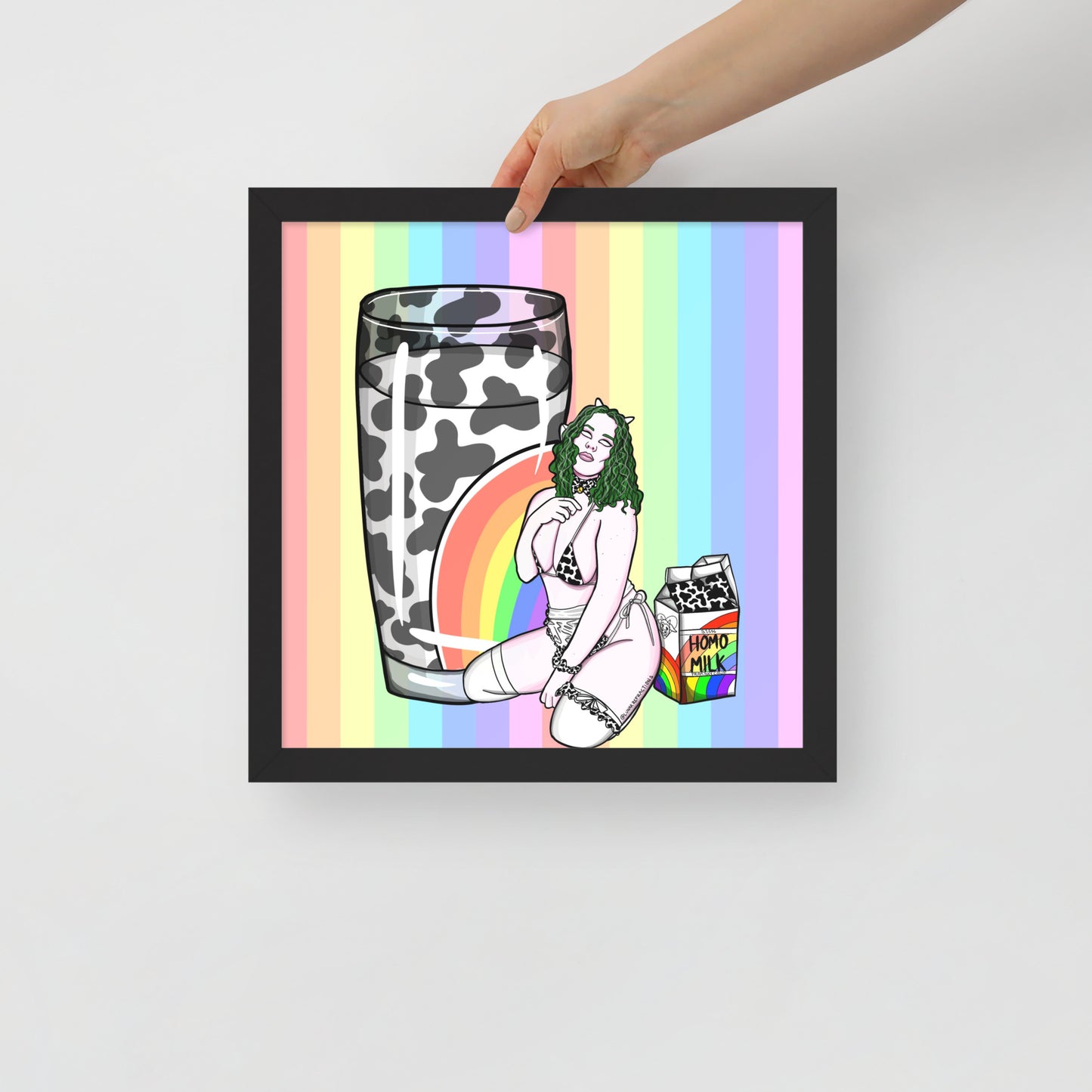 Homo Milk Babe Framed poster