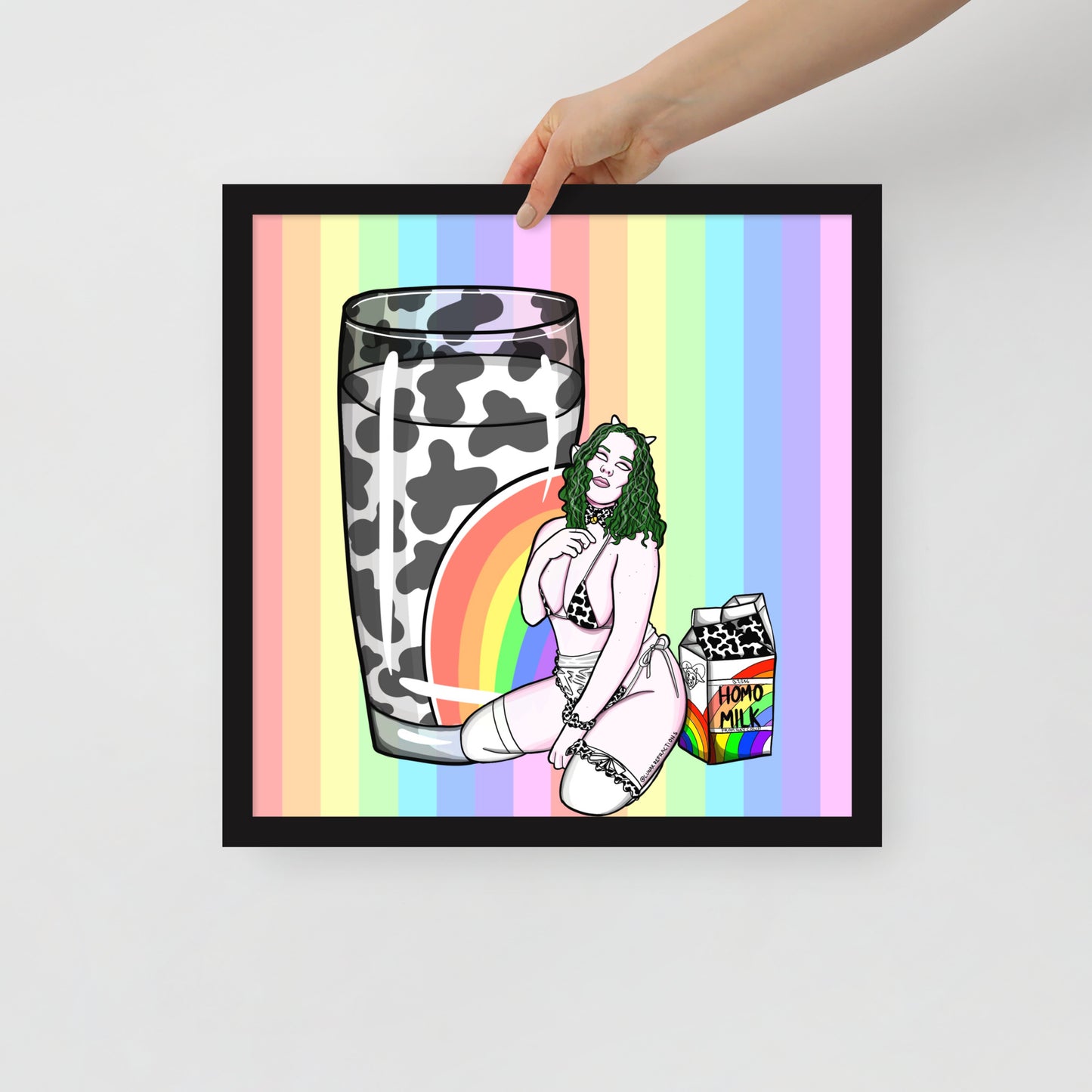 Homo Milk Babe Framed poster