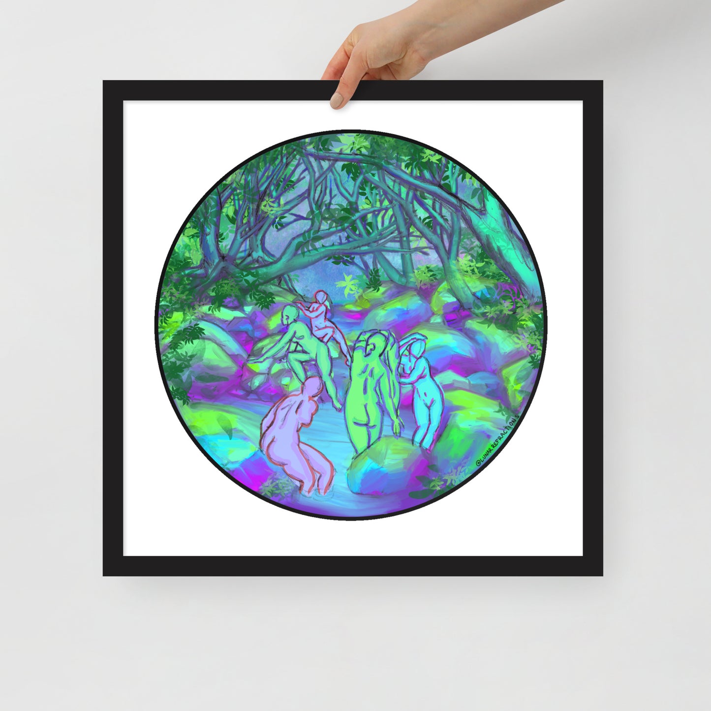 Neon Nymphaea Framed poster