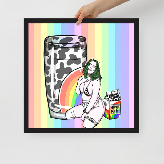 Homo Milk Babe Framed poster