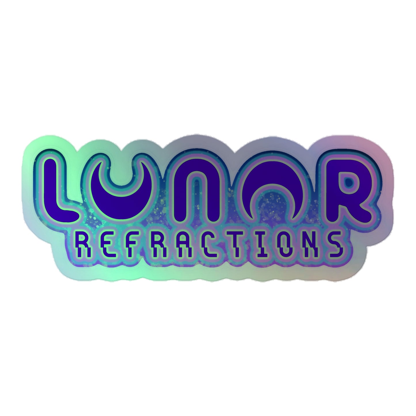 Lunar Refractions Logo - Moho Shojo Holographic stickers