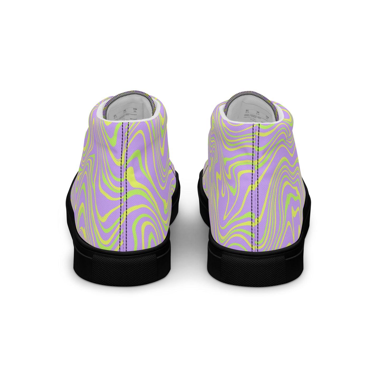 Liquid Lavender high top canvas shoes (Men’s Sizing)