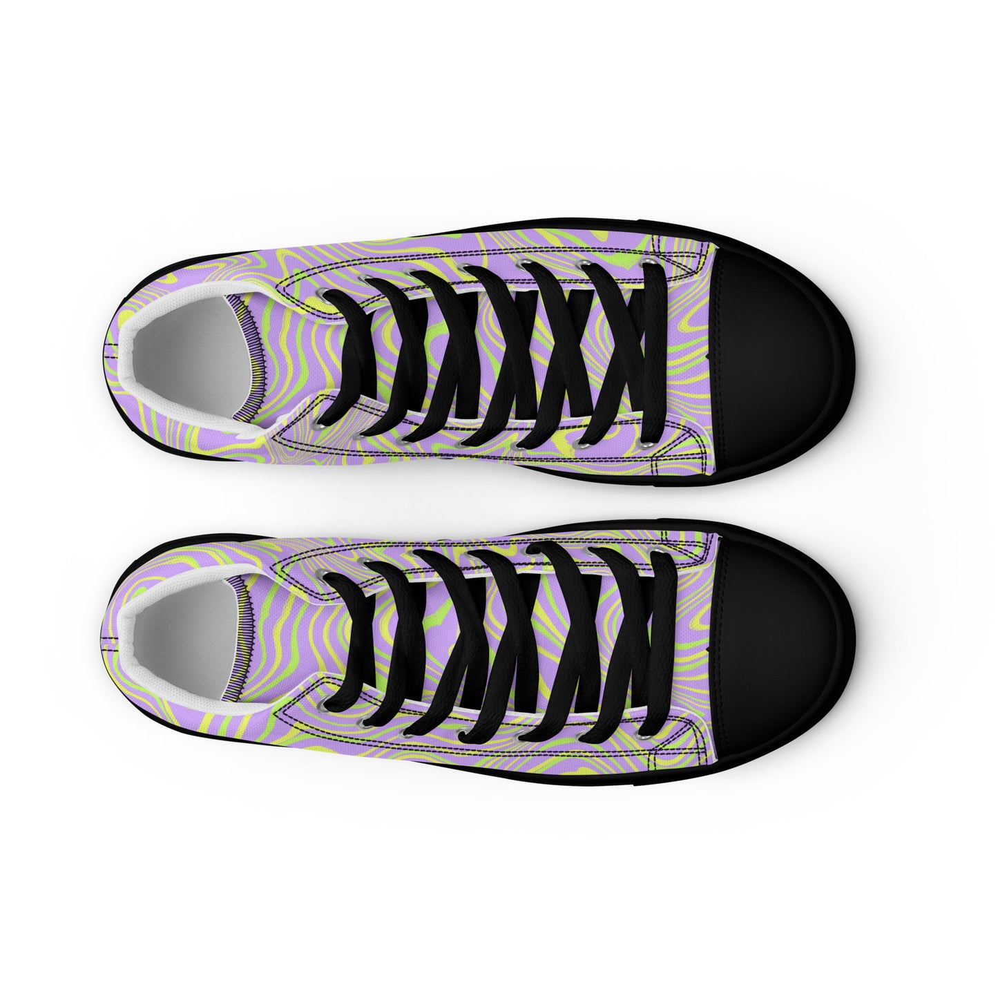 Liquid Lavender high top canvas shoes (Men’s Sizing)