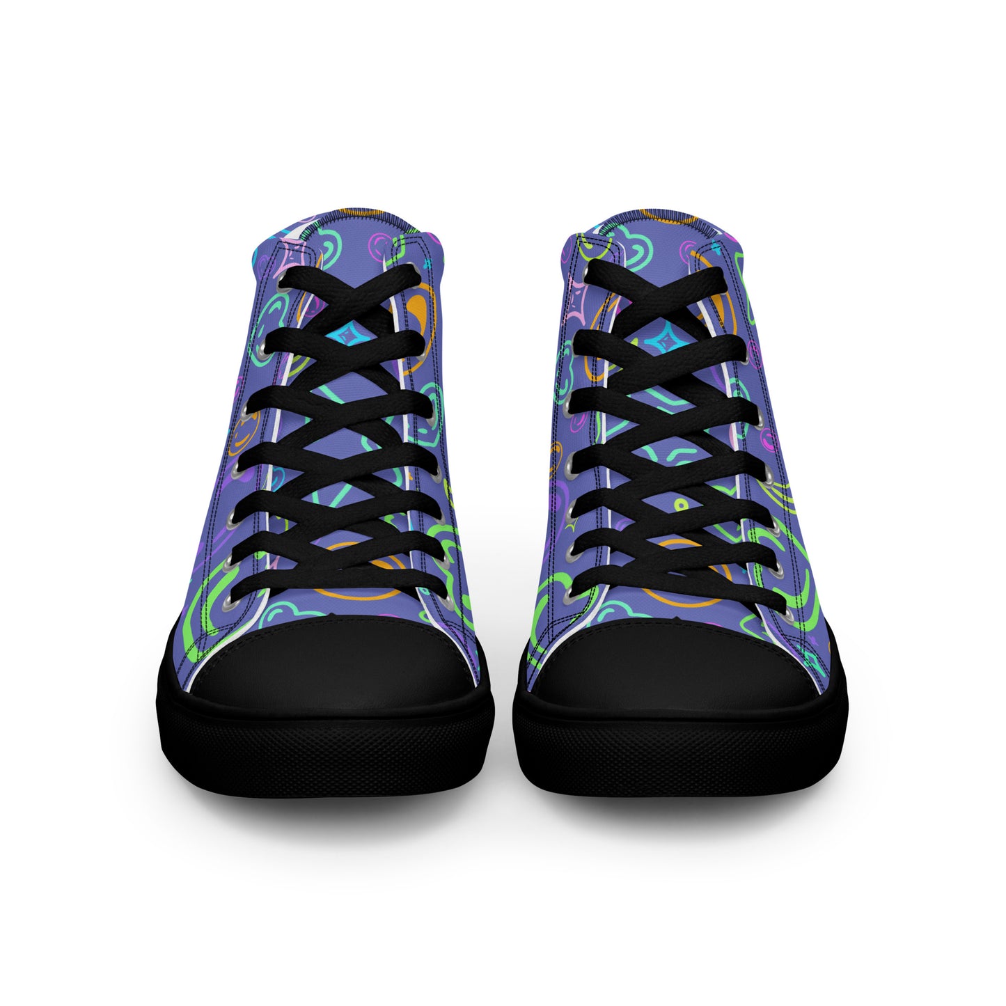 Sour Grape Bubbles high top canvas shoes (Men’s Sizing)