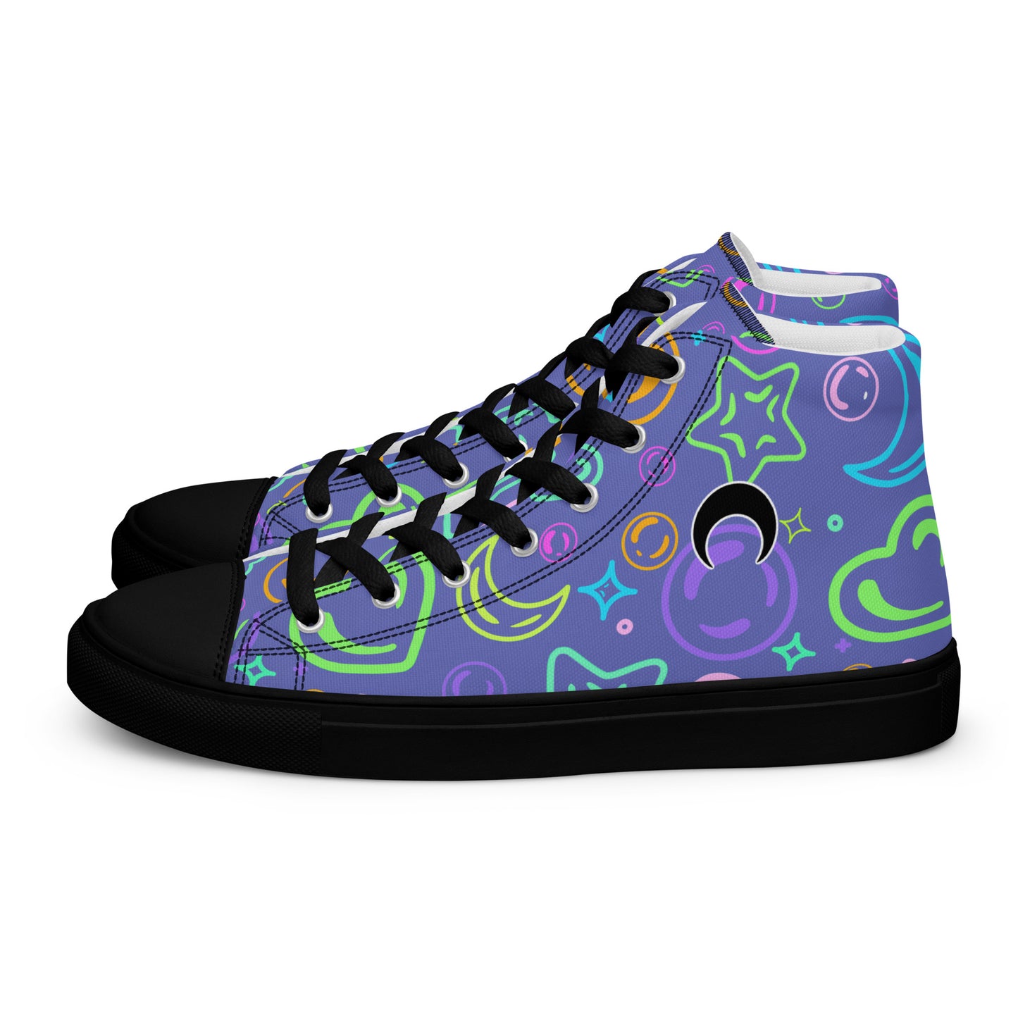 Sour Grape Bubbles high top canvas shoes (Men’s Sizing)