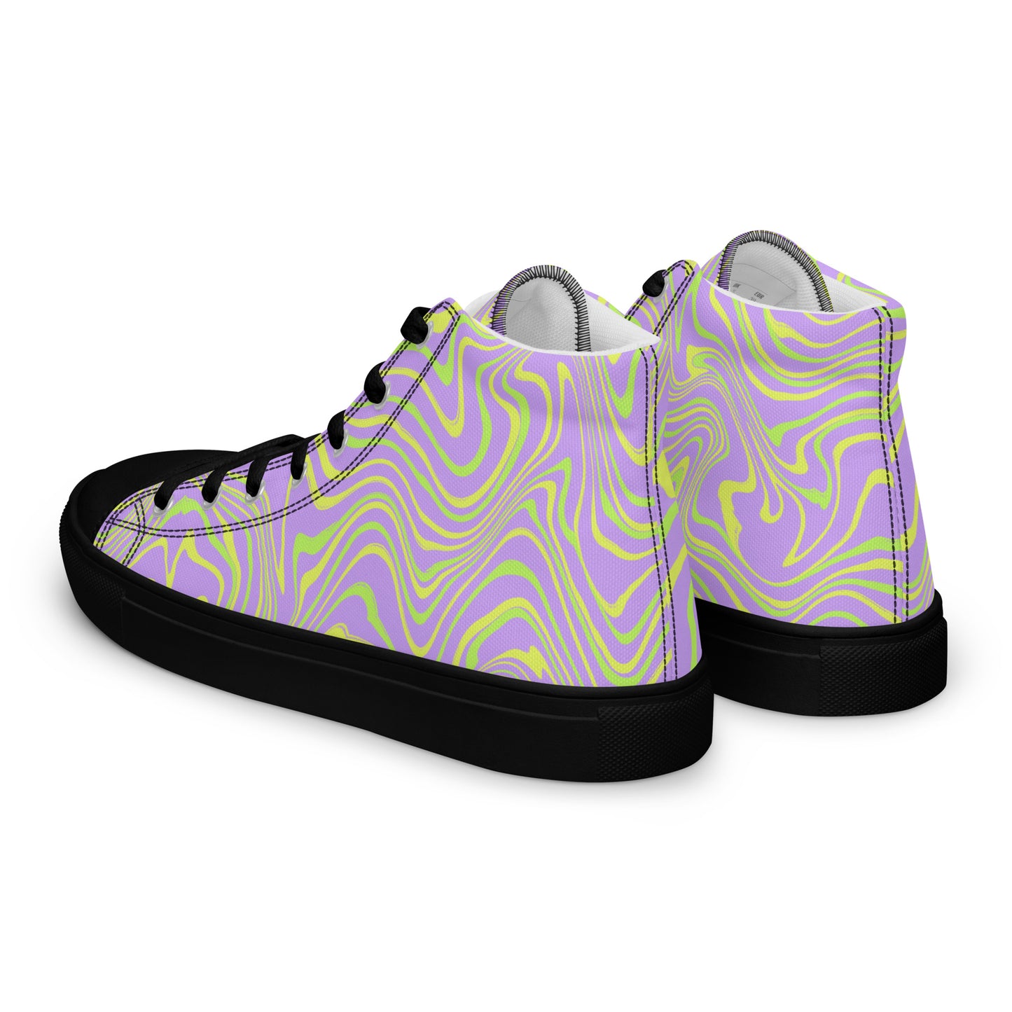 Liquid Lavender high top canvas shoes (Men’s Sizing)