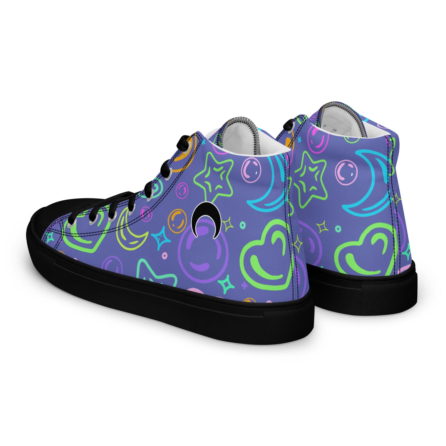 Sour Grape Bubbles high top canvas shoes (Men’s Sizing)