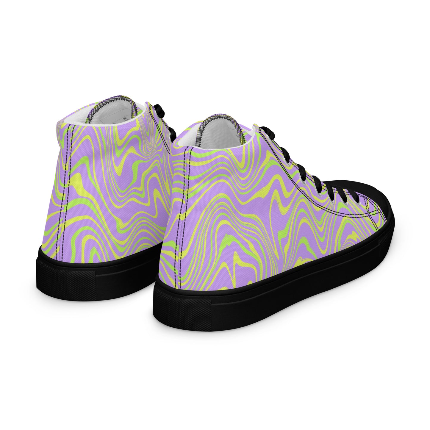 Liquid Lavender high top canvas shoes (Men’s Sizing)