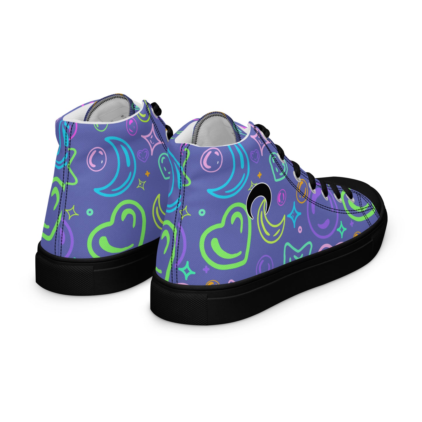 Sour Grape Bubbles high top canvas shoes (Men’s Sizing)