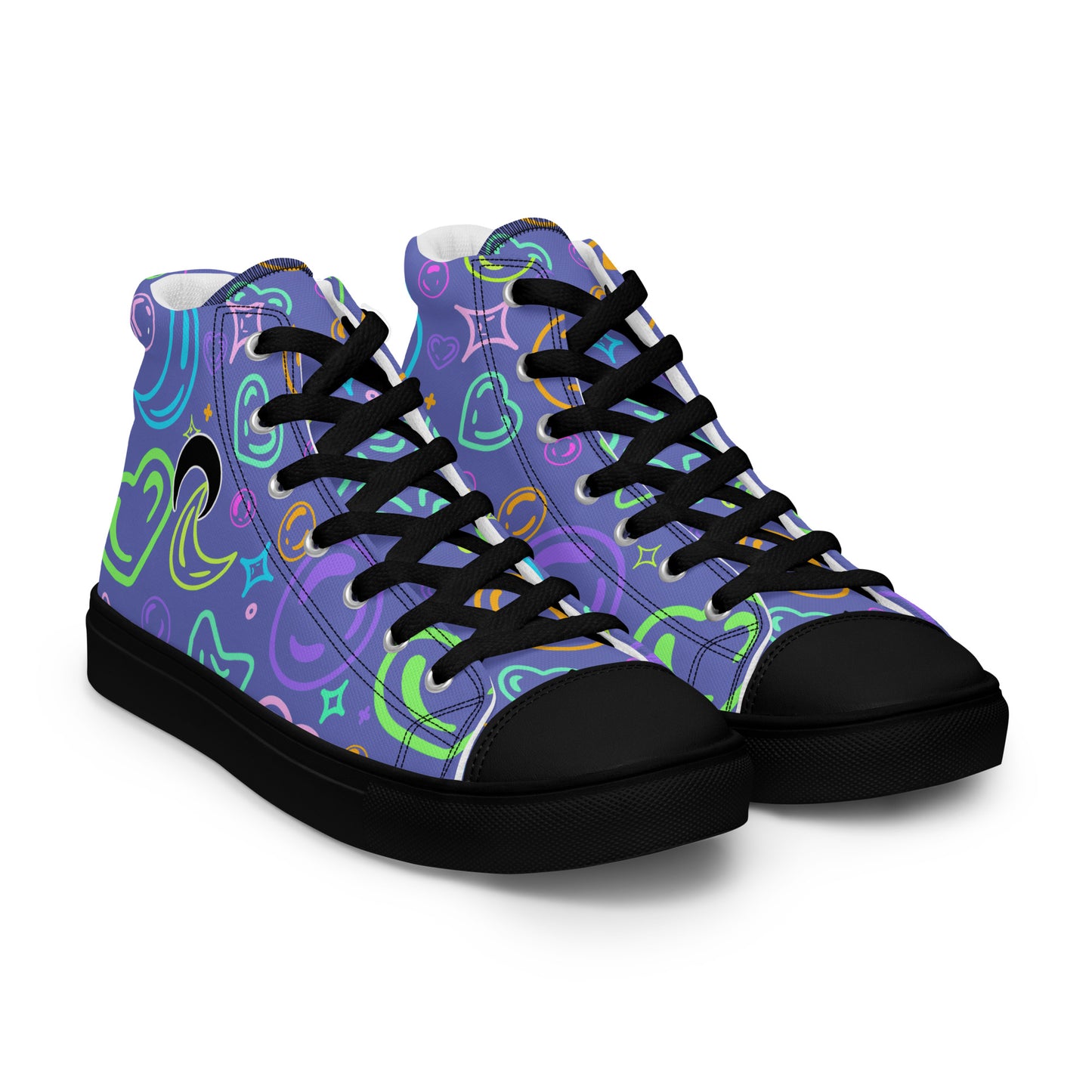 Sour Grape Bubbles high top canvas shoes (Men’s Sizing)