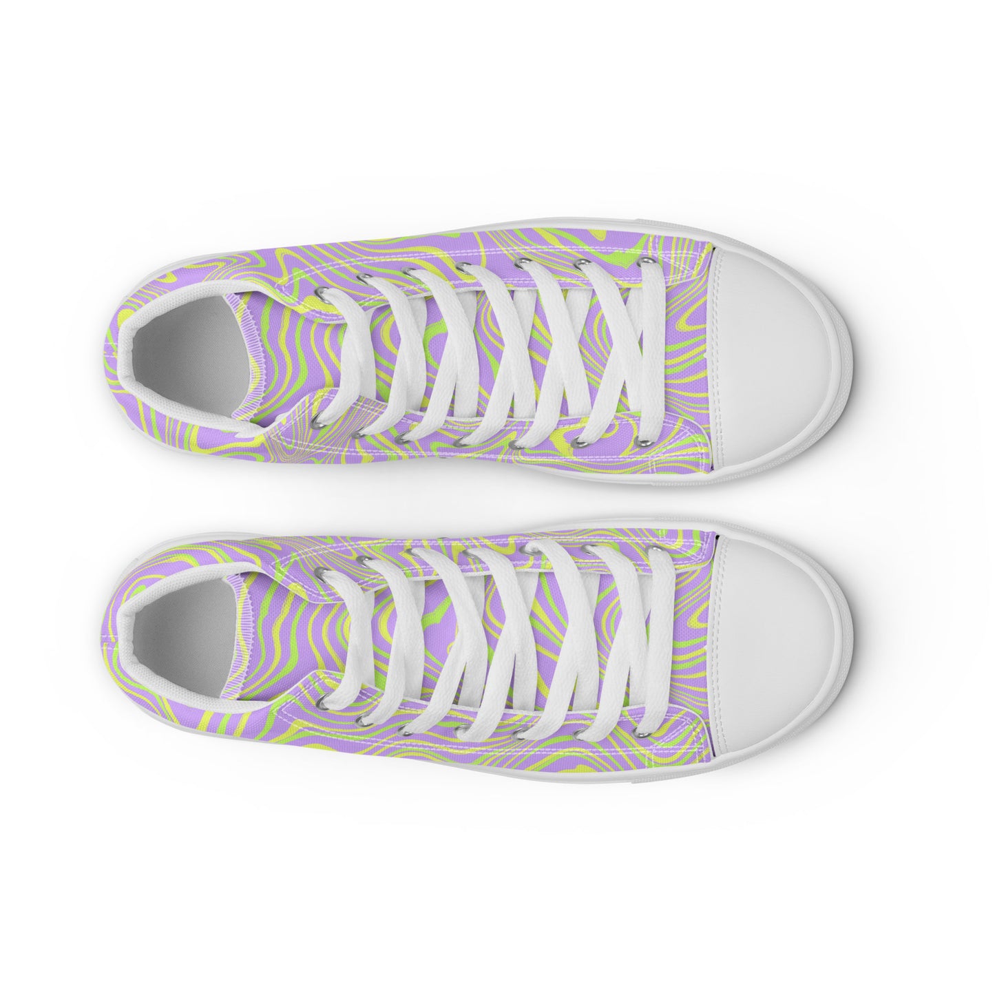 Liquid Lavender high top canvas shoes (Men’s Sizing)