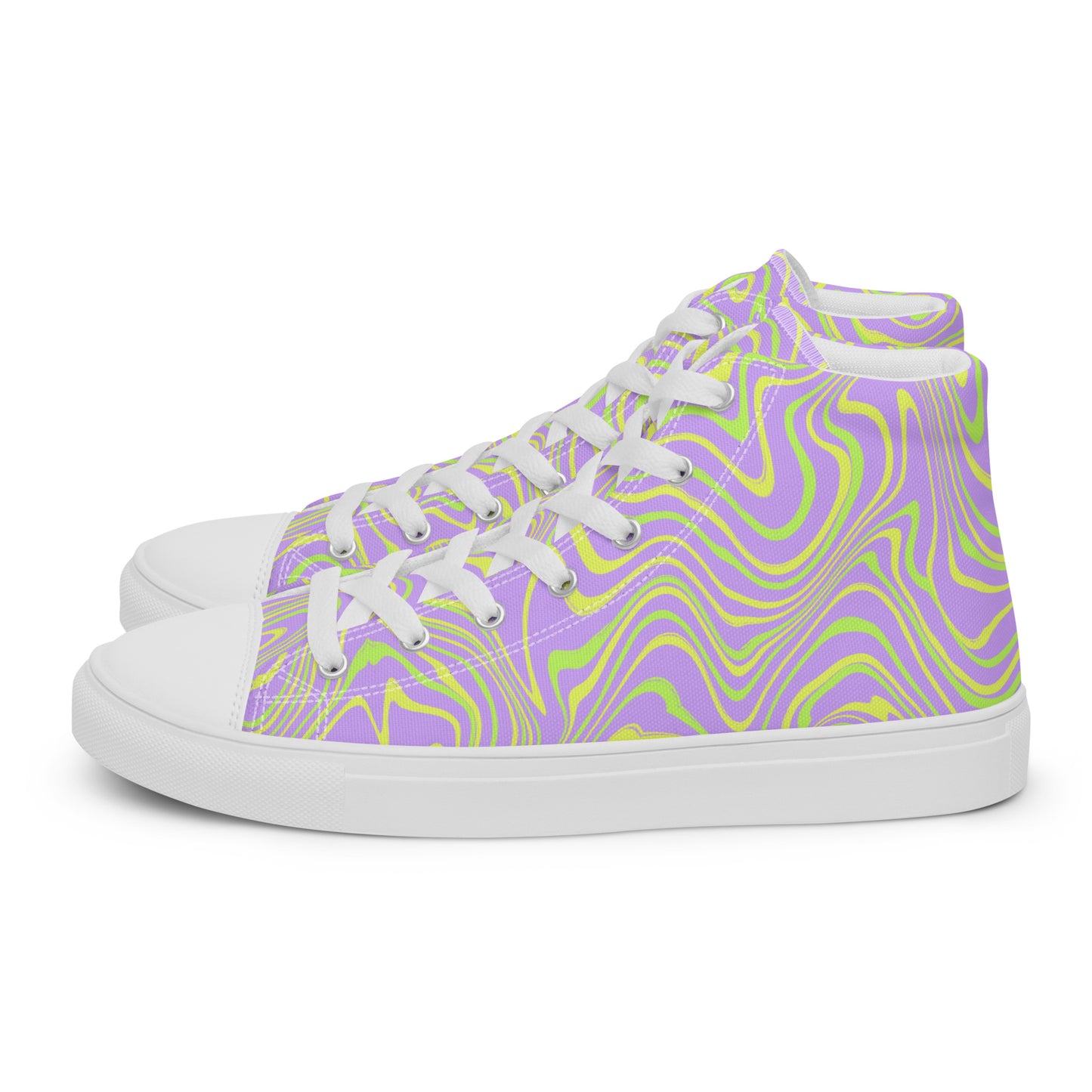 Liquid Lavender high top canvas shoes (Men’s Sizing)