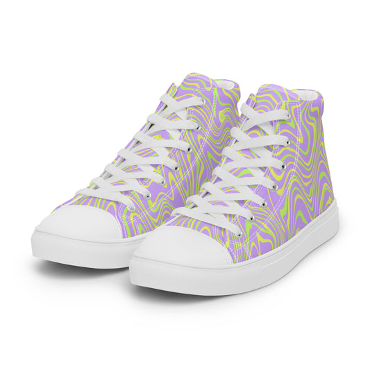 Liquid Lavender high top canvas shoes (Men’s Sizing)