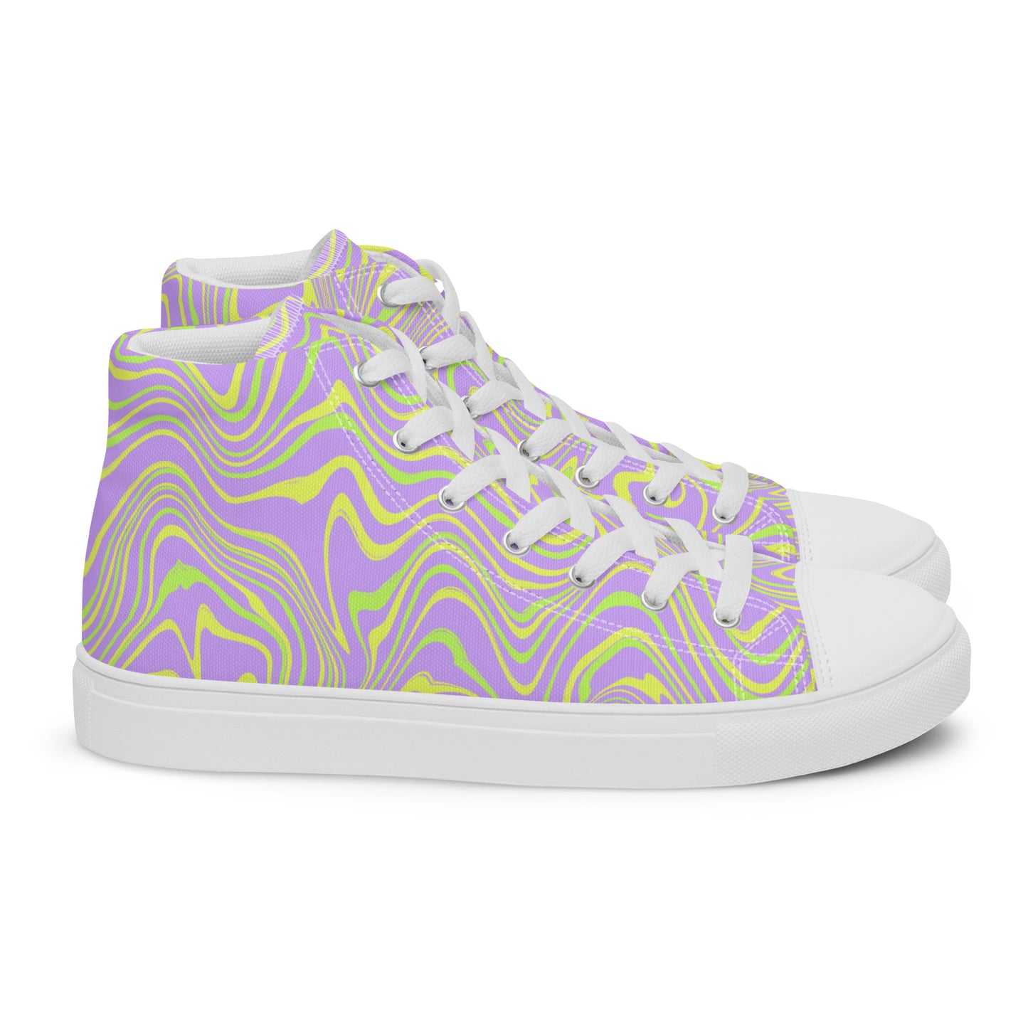 Liquid Lavender high top canvas shoes (Men’s Sizing)