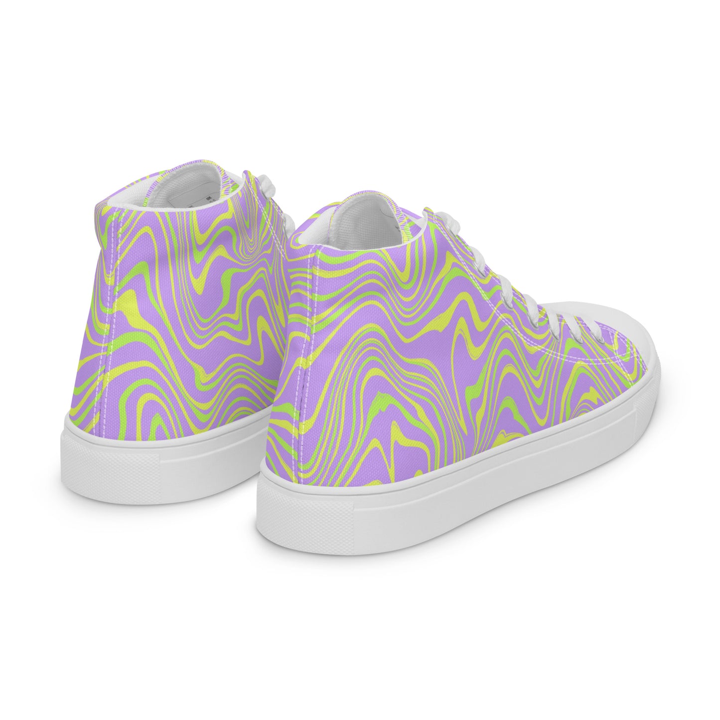 Liquid Lavender high top canvas shoes (Men’s Sizing)