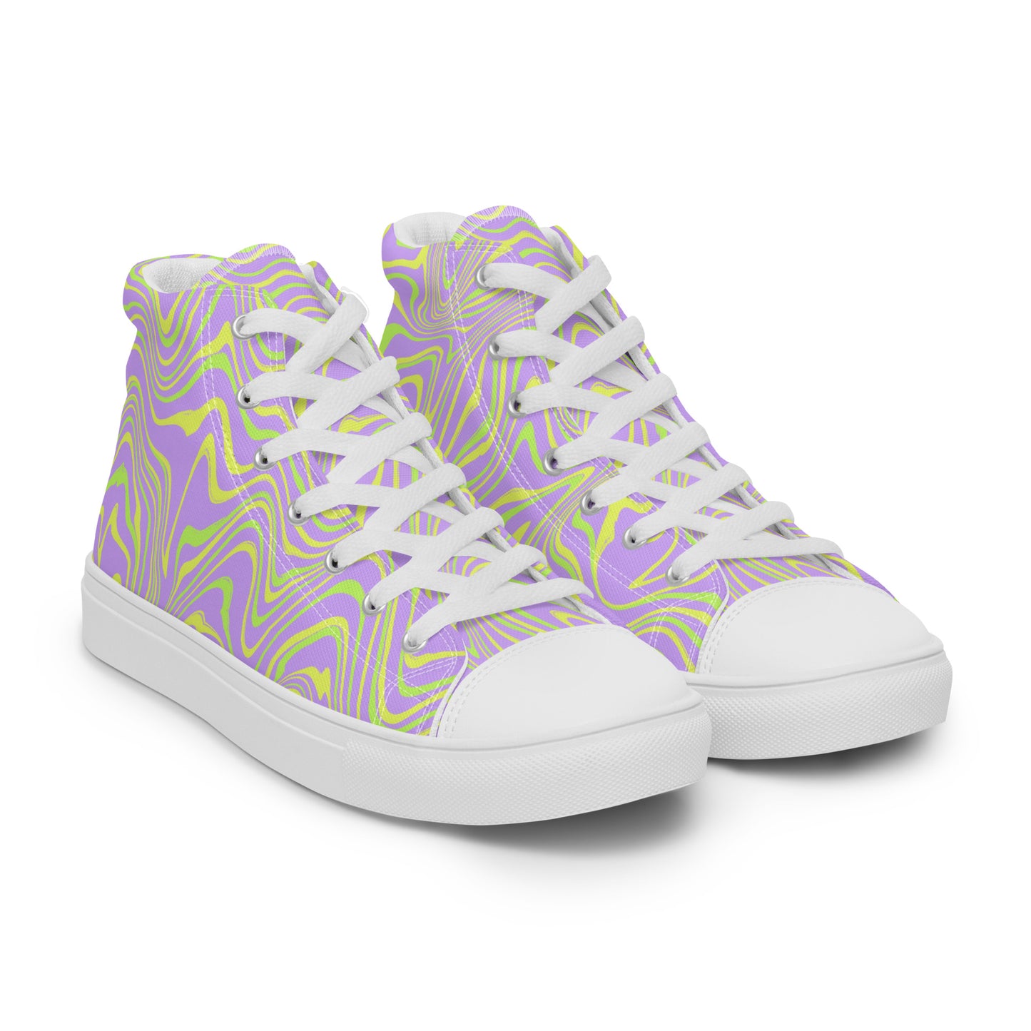 Liquid Lavender high top canvas shoes (Men’s Sizing)