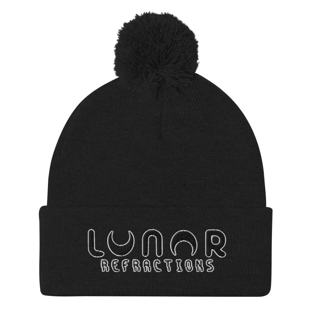 Lunar Essentials - Black and White Logo Pom-Pom Tuque