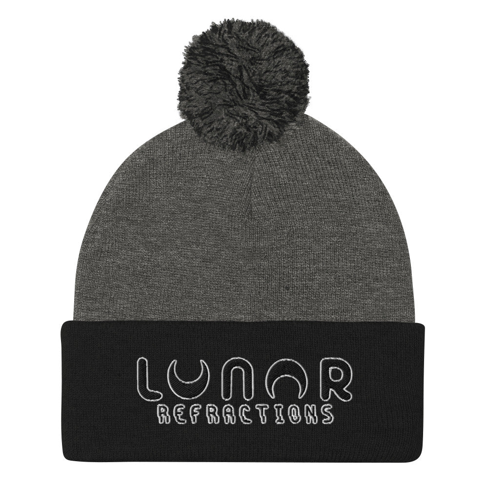 Lunar Essentials - Black and White Logo Pom-Pom Tuque