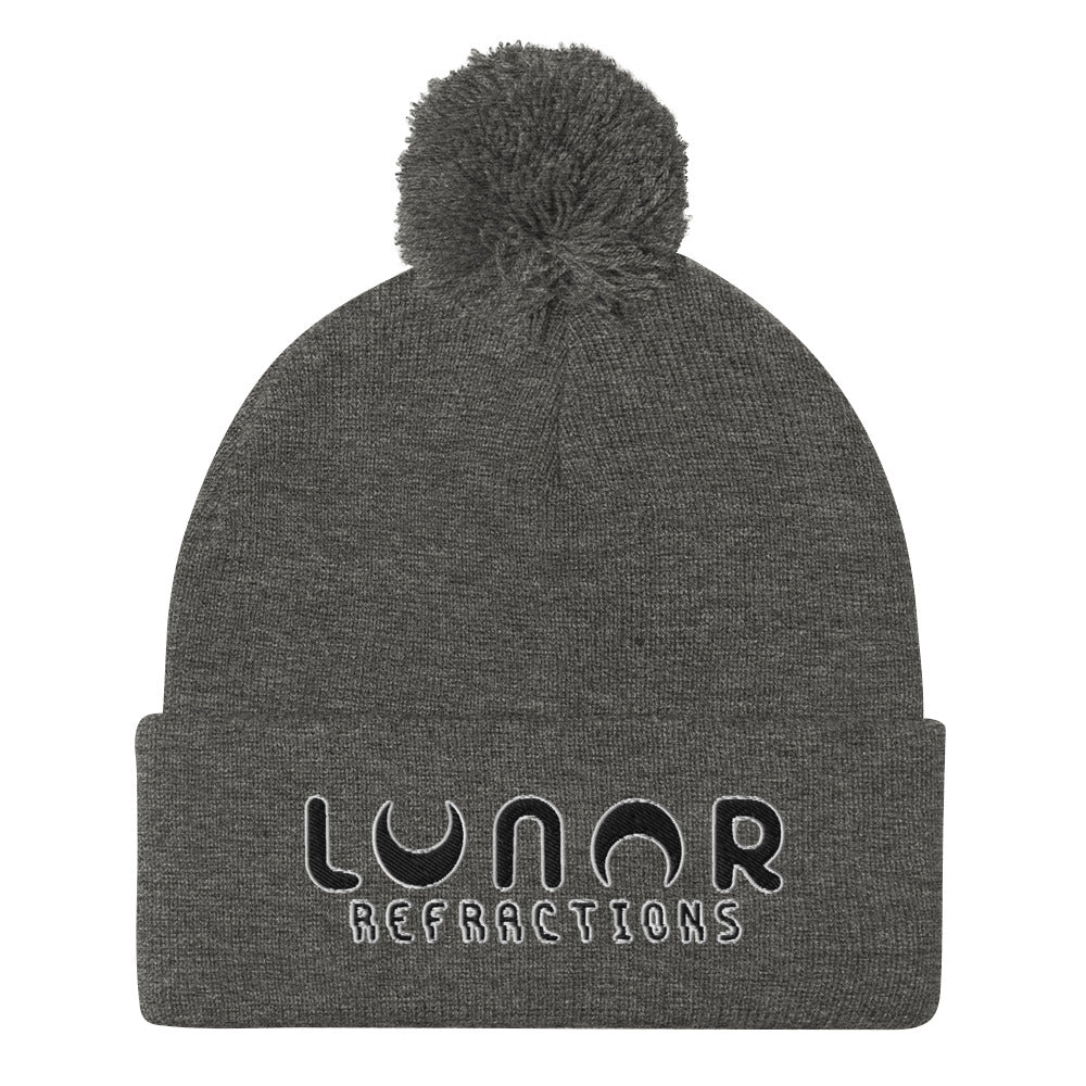 Lunar Essentials - Black and White Logo Pom-Pom Tuque