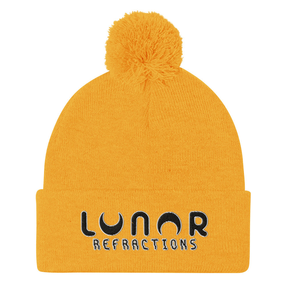 Lunar Essentials - Black and White Logo Pom-Pom Tuque